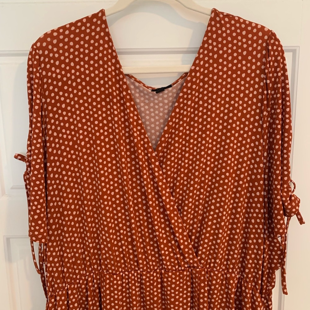 Orange polka dot dress